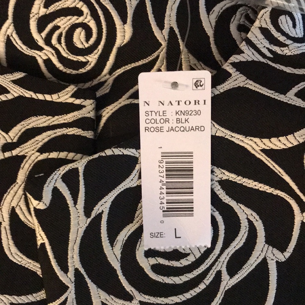 Natori Rose Jacquard Jacket Cropped 3/4 Sleeve M and L NWT - Picture 7 of 9